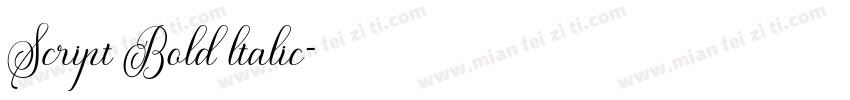 Script Bold ltalic字体转换